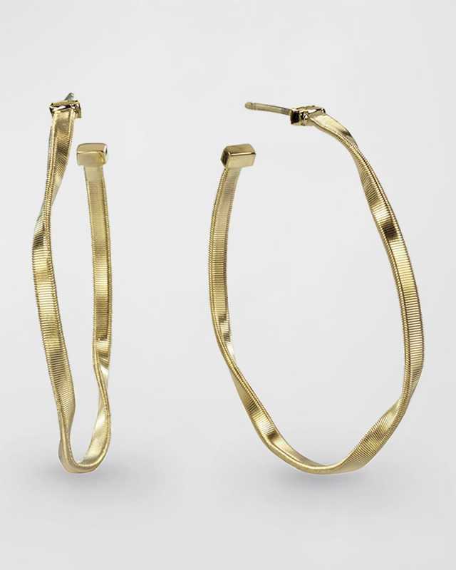 Marrakech 18k Yellow Gold Medium Hoop Earrings